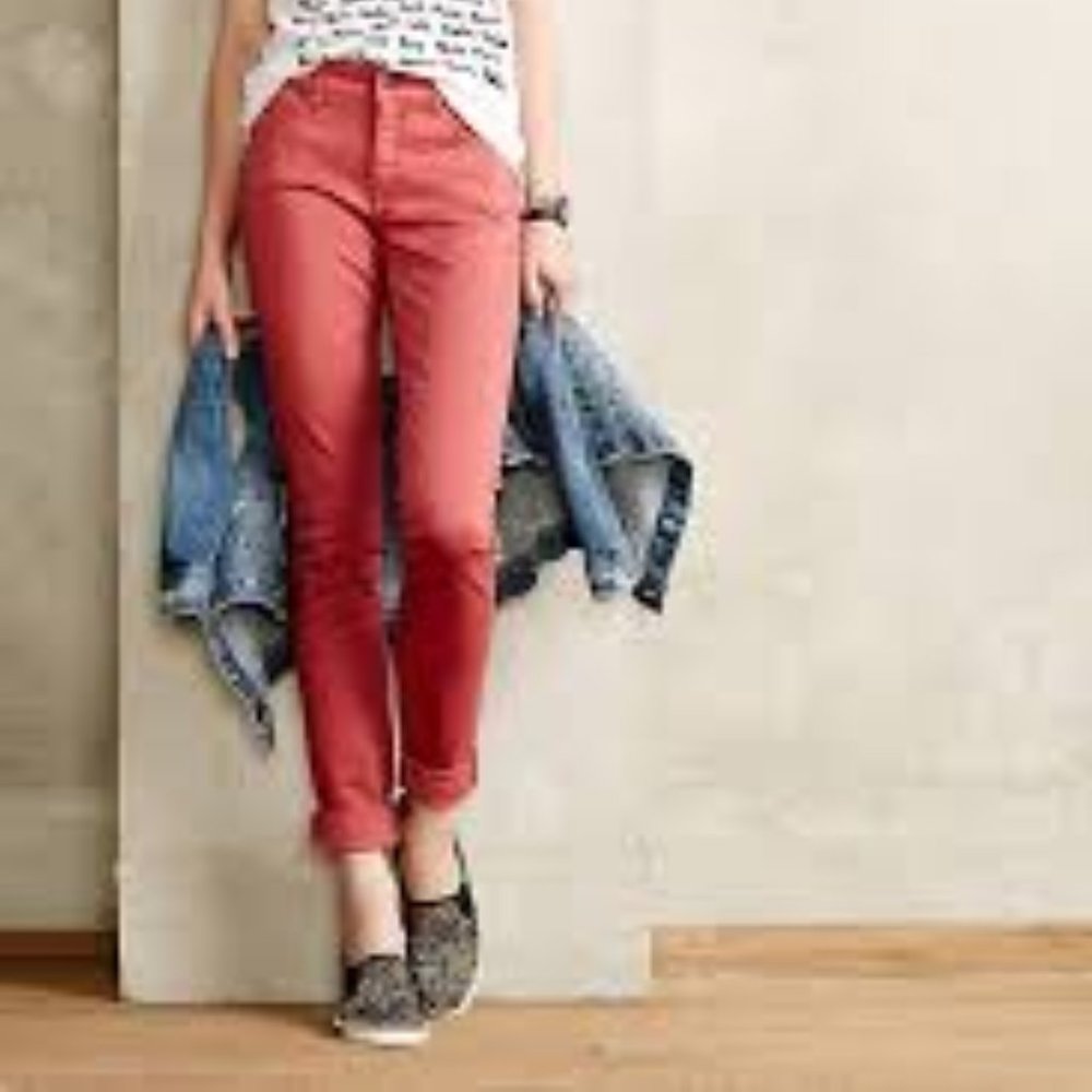 Anthropologie Women's Pilcro Stet Sateen Ankle Jeans Size 26
